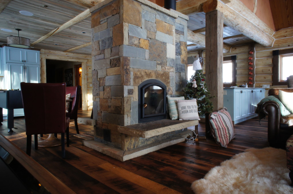 colorado cabin fireplace